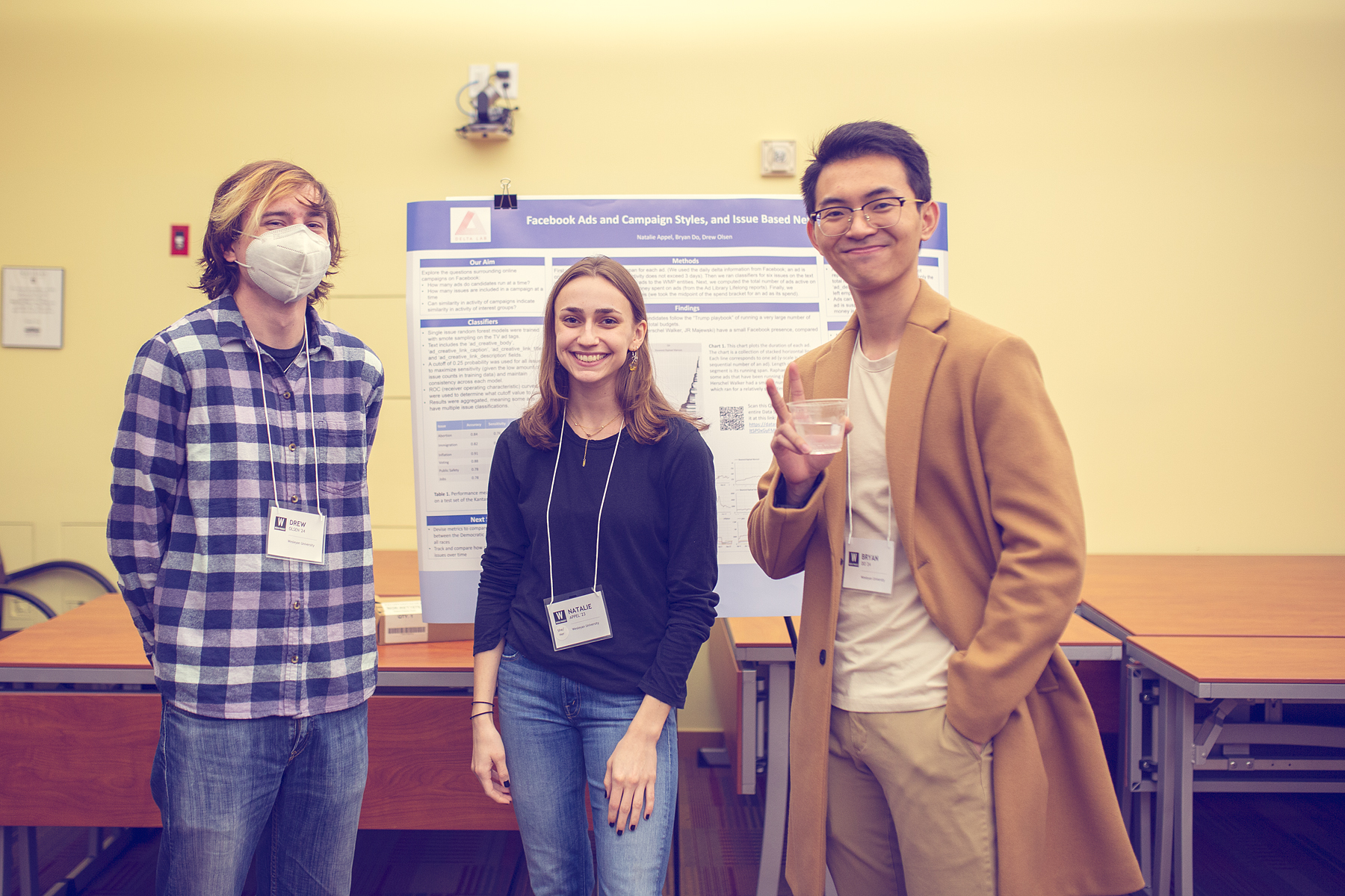 students at an academic poster session